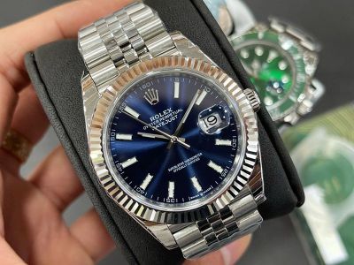 Rolex Datejust 41mm Cal.3235 Movement 904L Steel Blue Face Jubilee SS Strap Watch